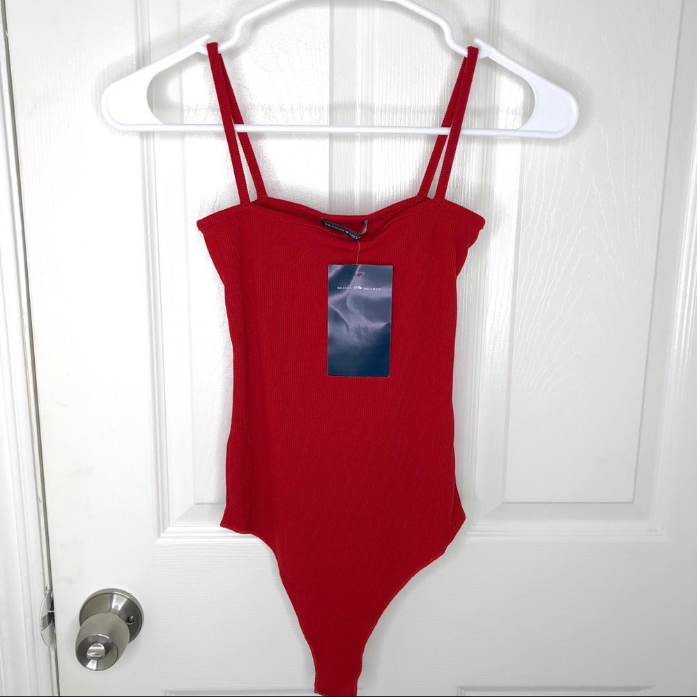 Brandy Melville Red Anne Bodysuit BNWT